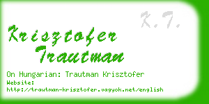 krisztofer trautman business card